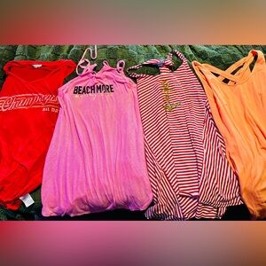 Bundle of 4 bathing suit swim cover-ups L